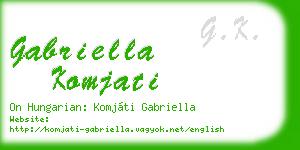 gabriella komjati business card